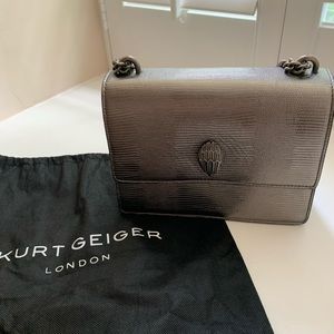 KURT GEIGER LONDON Shoreditch Metallic Leather Crossbody Bag